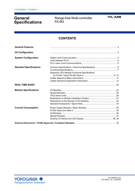 Range Free Multi Controller Fa M3 Yokogawa Range Free Multi Controller Fa M3 Yokogawa