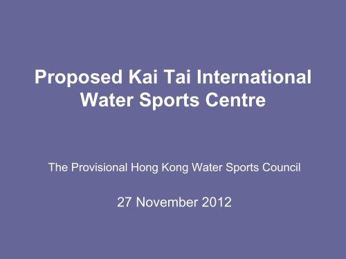 By Provisional Hong Kong Water Sports Council