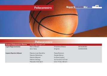 Pallacanestro - Comune di Savona