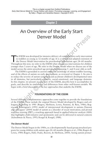 Early Start Denver Model for Young Children with Autism - Nmhrc.com