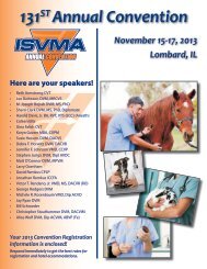 copy of the convention brochure - ISVMA, Illinois State Veterinary ...