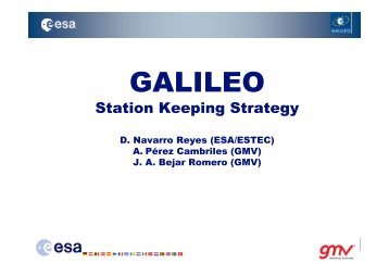 Galileo Station Keeping Strategy - ESA