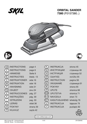 ORBITAL SANDER 7380 (F0157380..)