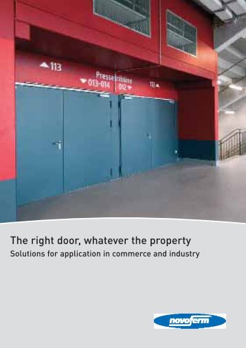 The right door, whatever the property - Novoferm Norge