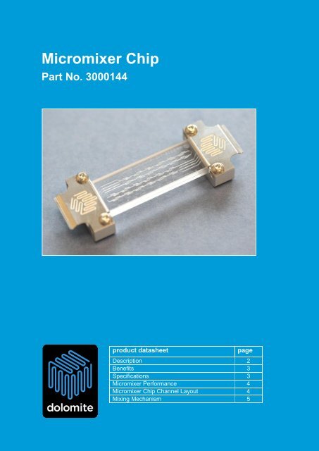 datasheet - Dolomite Microfluidics