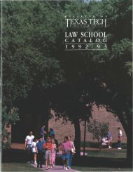 1992-1993_Law School Catalog.pdf - The Texas Tech University ...