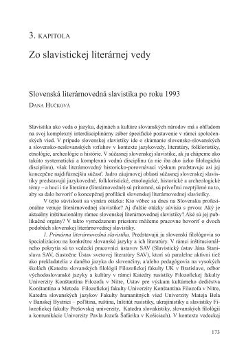 Slovenska slavistika vcera a dnes - final.indd - SlavistickÃ½ Ãºstav ...