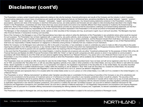 Investor Presentation May 2013 - Northland Resources