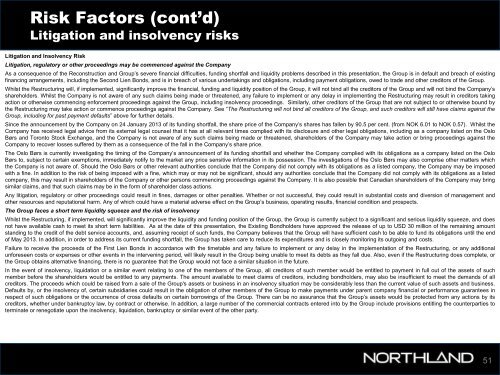 Investor Presentation May 2013 - Northland Resources