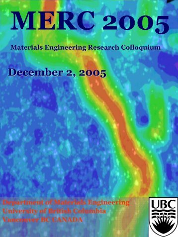 December 2nd, 2005 - Materials Engineering - University of British ...