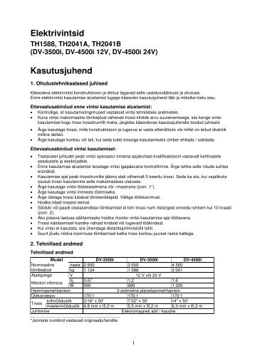 Elektrivintsid Kasutusjuhend