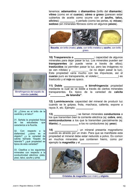 minerales