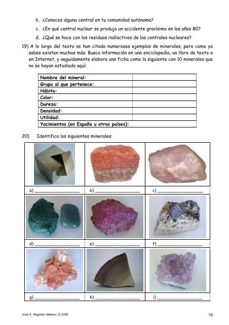 minerales