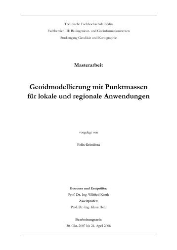 Geoidmodellierung mit Punktmassen - Beuth Hochschule fÃƒÂ¼r ...