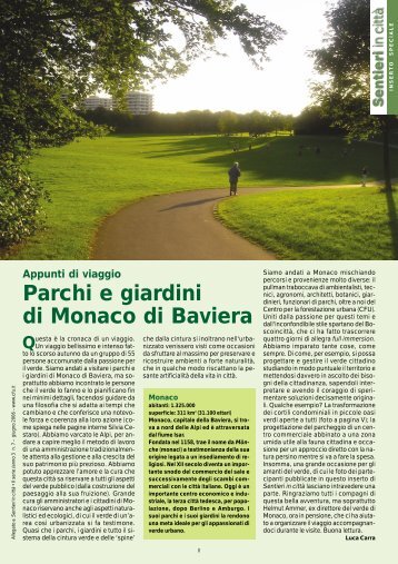Parchi e giardini di Monaco di Baviera - Centro Forestazione Urbana