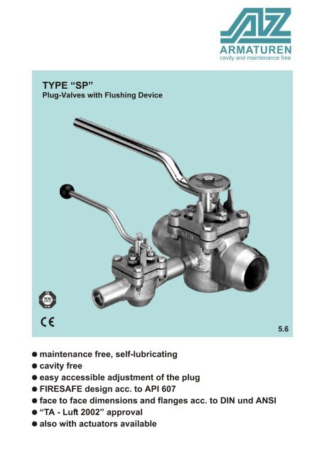 TYPE DSK Special-valve-combinations with flushing device