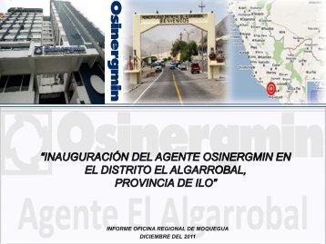 Inauguración del agente OSINERGMIN – El Algarrobal