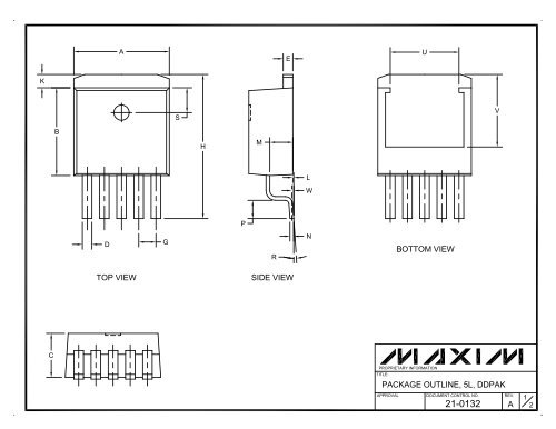 PACKAGE OUTLINE, 5L, DDPAK A BOTTOM VIEW TOP ... - Maxim