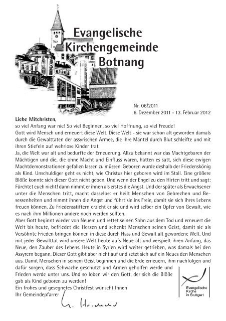 06.Dez. - 13.Feb.2012 - Evangelischen Kirchengemeinde Botnang