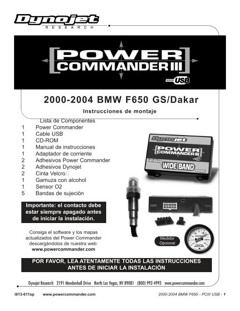 2000-2004 BMW F650 GS/Dakar - Power Commander