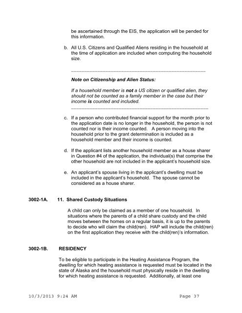 alaska heating assistance programs policy manual - DPAweb ...