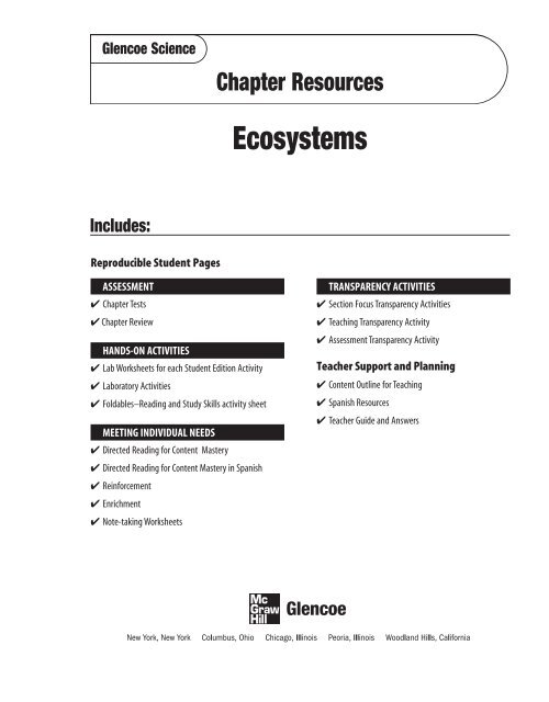 Chapter 6 Resource: Ecosystems