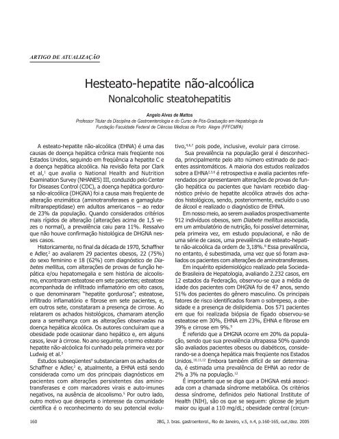 artigo Esteato-hepatite.p65 - Sociedade de Gastroenterologia do ...