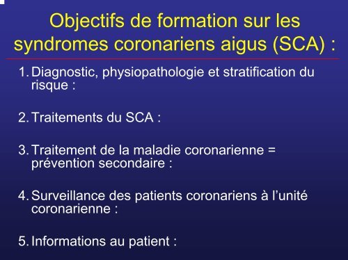 Syndromes coronariens aigus