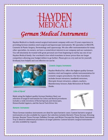 German Medical Instruments