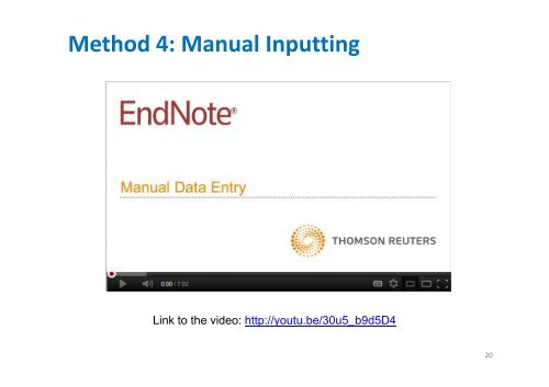Fundamentals of EndNote X6 - NUS Libraries