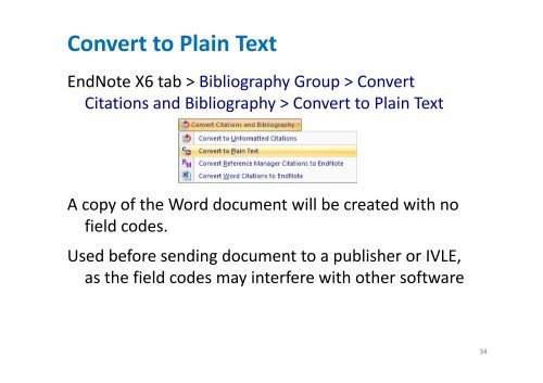 Fundamentals of EndNote X6 - NUS Libraries