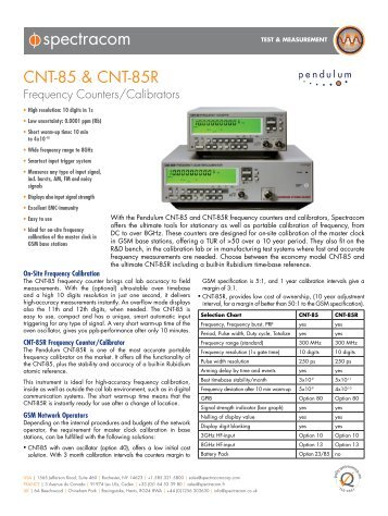 Pendulum-CNT-85_85R_Frequency-Counters ... - Spectracom