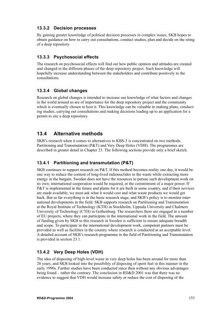 RD&D-Programme 2004 - SKB