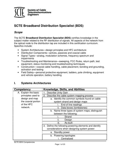 Download Exam Topics And Competencies Scte