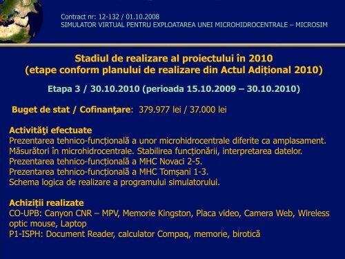 SIMULATOR VIRTUAL PENTRU EXPLOATAREA UNEI ... - Prezentare