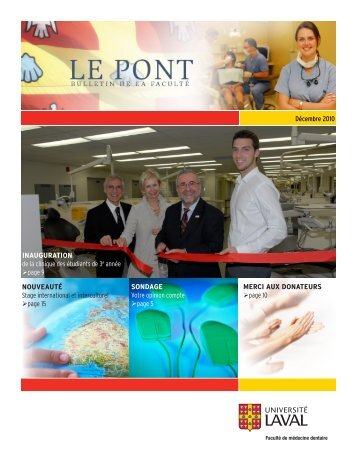 DÃ©cembre 2010 - FacultÃ© de mÃ©decine dentaire de l'UniversitÃ© Laval