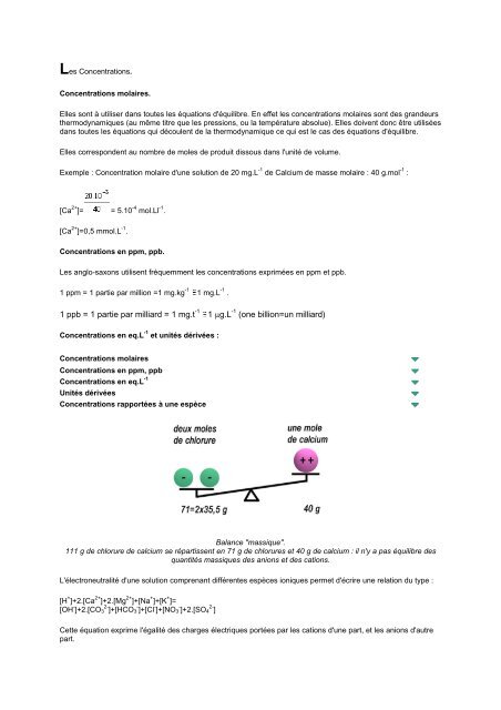 Concentrations