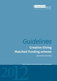 Creative Giving Matched Funding scheme - Creative New Zealand