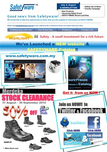 STOCK CLEARANCE - Safetyware Sdn Bhd