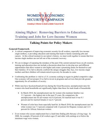 Download Talking Points for Policy Makers - Women's Funding ...