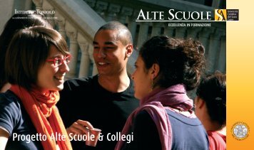 Progetto Alte Scuole e Collegi 2012 - Istituto Toniolo