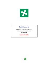 Bollettino NovitÃ - Biblioteca Mediateca Gino Baratta