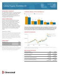 Fact Sheet - Dimensional Fund Advisors