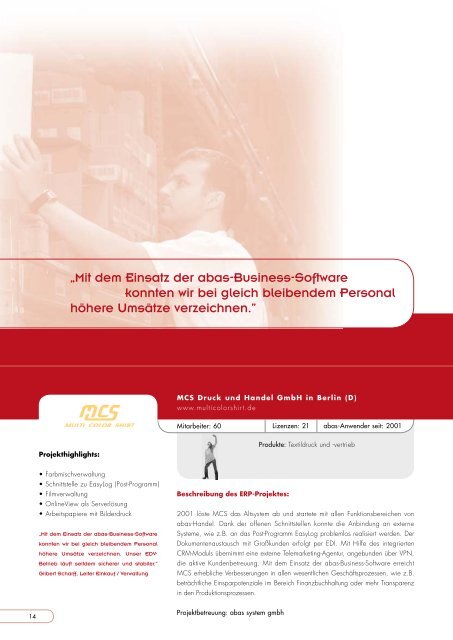 Referenzen - ABAS Software AG