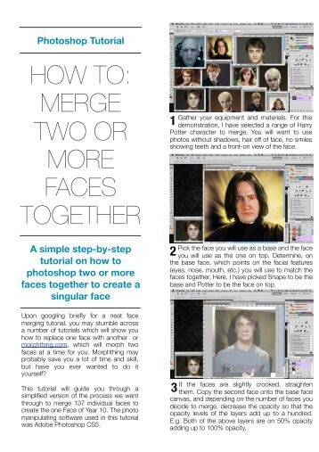 HOW TO: MERGE TWO OR MORE FACES TOGETHER