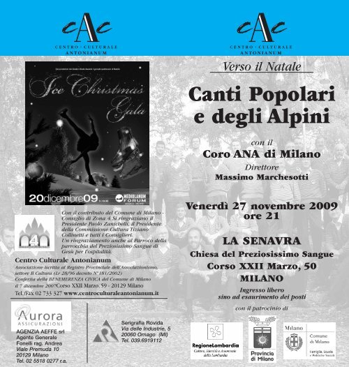 Canti Popolari e degli Alpini - Centro Culturale Antonianum