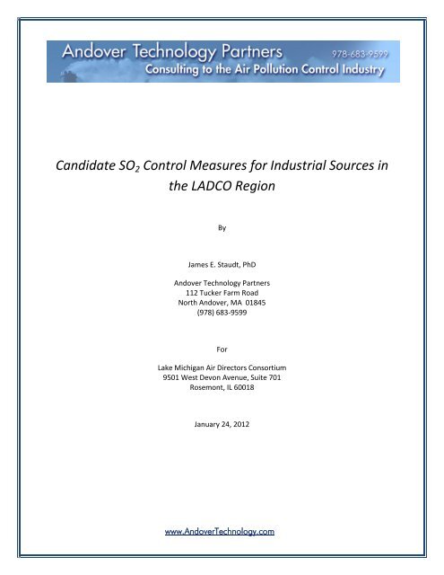 Candidate SO2 Control Measures for Industrial Sources in ... - ladco