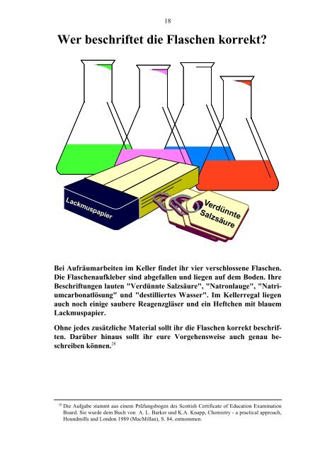 Chemische Egg-Races in Theorie und Praxis - Chemie