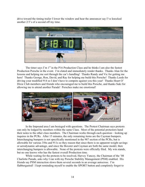 52nd Porsche Parade Autocross by Jim Cambron - Heart O' Dixie