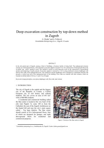 Deep excavation construction by top-down method in ... - Kivi Niria